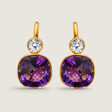 Amethyst Cushion Drop with Bezel (11 TCW)