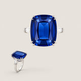 Large 19MMX 16MM cushion with tapered baguettes F1031-SAP-CZ-14K
