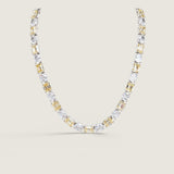 2.5CT ASSCHER AND OVAL ALTERNATING NECKLACE - N177/CAN/CZ