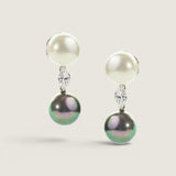 Pearl and Marquise Drop Earrings (2 TCW)