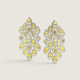 LARGE PAVE ROUND/PEARSHAPE DROP EARRING - EF1092/CAN/CZ