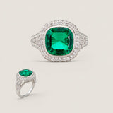12MM CUSHION WITH MICRO PAVE F1074-EM-CZ-14K