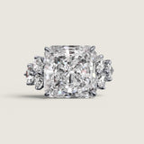 11CT Princess cut with 1.1TCW Round Sides(12.1 TCW)