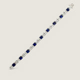 Sapphire Mix Asscher Tennis Bracelet (33.75 TCW)