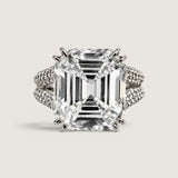 Asscher Cut Center with Split Shank Pave (12.2 TCW)