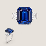 14.5 X 12.5 SAPPHIRE ASSCHER WITH SHEILDS