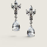 EARRING 3 marq cluster w/ 10 x 7 ps drop - 21E3Y/CZ