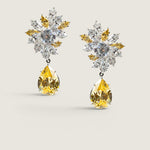CLUSTER WITH 5CT PEARSHAPE DROP - 17554D/CAN/CZ - Fantasia by DeSerio