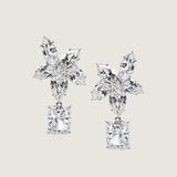 EARRING 5 LG MARQ CLUST TOP W/EC DROP - CJ79D/CZ