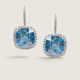 Aquamarine Cushion Drop in a Micropave Setting (27.25 TCW)