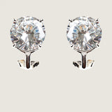 Round Clip Stud Earrings (3.5 TCW)