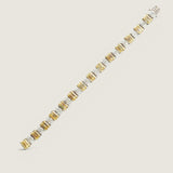 Canary Emerald-Cut & Clear Oval Alternating Bracelet