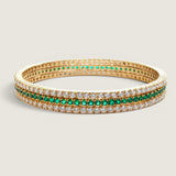 TRIPLE ROW BANGLE BRACLET - BF782/3/EM/CZ