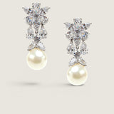 MINI PEARL DROP EARRING - EF1177P/PRL/CZ