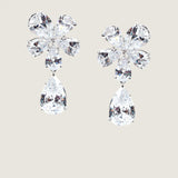 Small Flower Cluster with Pear Drop Earrings (16 TCW)