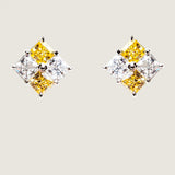 FOUR PRINCESS CUT EARRING - EF561/CAN/CZ
