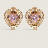 EARRING egg shape ear.pave w/bags accr.ctr.diag - T12911/PK/CZ