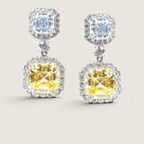 1.5CT PAVE SET ASSCHER WITH 5CT PAVE SET ASSCHER DROP - EF1147/CAN/CZ