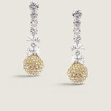 Canary Pave Ball Drop Earring (25 TCW)