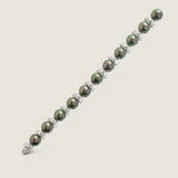 Grey Pearl and Double Pear Bracelet (11 TCW)