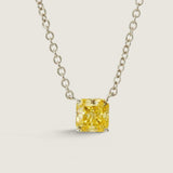 Canary Princess Cut Pendant (1.5 TCW)