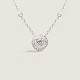 Round and Micropave Pendant on a DBY Chain