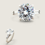 Round Brilliant Center with Baguette Side Stones (5 carat)