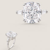 16 X 13 1/2 CUSHION CUT WITH TAPERED BAGUETTES F1117-CZ-14K