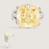 CUSHION CUT WITH 3 ROW STONES UP SIDE F513CU-CAN-CZ-14K
