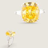 16 X 13 1/2 CUSHION CUT WITH TAPERED BAGUETTES F1117-CAN-CZ-14K