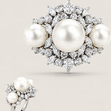PEARL COCKTAIL RING F1178-PRL-CZ-14K