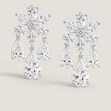 CLUSTER WITH PEARSHAPE DROPS - EF1181/CZ