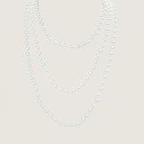 60" White Pearl Necklace