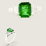 RING 1EC CTR 2.5CT/4BAG-.35CT F522-EM-CZ-14K