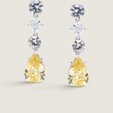 MULTISTONE DROP EARRING - EF967SH/CAN/CZ