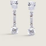 PEAR/ROUND/MARQUEE/ROUND DROP EARRING - EF719/CZ