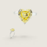 5CT HEART SHAPE WITH BAGUETTES 17241HS11-CANARY-14K
