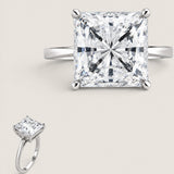 5ct Princess Cut Solitaire ring. Center stone size: 10mm FSQ10-CZ-14K