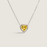 Canary Heart Pendant Necklace