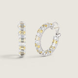 EMERALD CUT INSIDE/OUTSIDE HOOP - EF1292/CAN/CZ