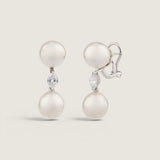 10MM PEARL EARRING WITH MARQUISE - EF1188/PRL/CZ