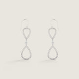 DOUBLE OPEN OVAL EARRING ON WIRE - EF1253/CZ