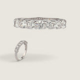 7 ROUNDS HALFWAY WEDDING BAND F1065-CZ-14K