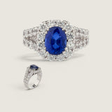 OVAL HALO WITH SPLIT SHANK F1222-SAP-CZ-14K