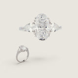 13 X 7 1/4 OVAL WITH PEARSHAPE SIDES F1225-CZ-14K