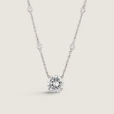 Solitaire on Diamond By the Yard Necklace (7 Carat)