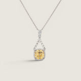 Canary Diamond Asscher Pendant Necklace (6.5 TCW)
