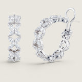 Flower Hoop Earrings (18 TCW)