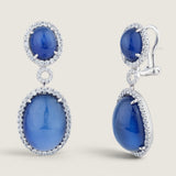 CABACHON PAVE SET DROP EARRING - EF1313/SAP/CZ