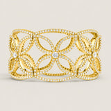 Open Floral Cuff Bracelet